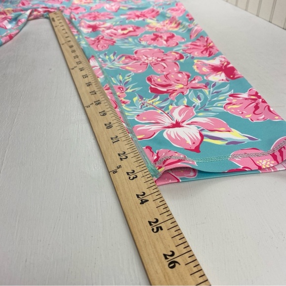 Simply Southern Women’s Pink Blue Tropical Floral Print Leggings NWT Sz XXL‎ - Picture 10 of 13